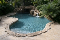 Lagoon style pool with grotto
