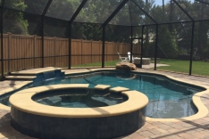 Free form pool with spa - Ponte Vedra, FL