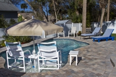 Plenty of room to relax pool side around this custom pool by All Aqua Pools