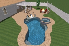 3D rendering of pool