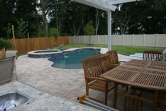 View of pool from summer kitchen