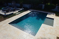Modern pool with sun shelf