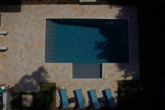 Overhead view of modern pool