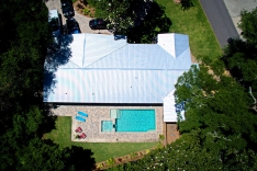 Aerial view of modern pool